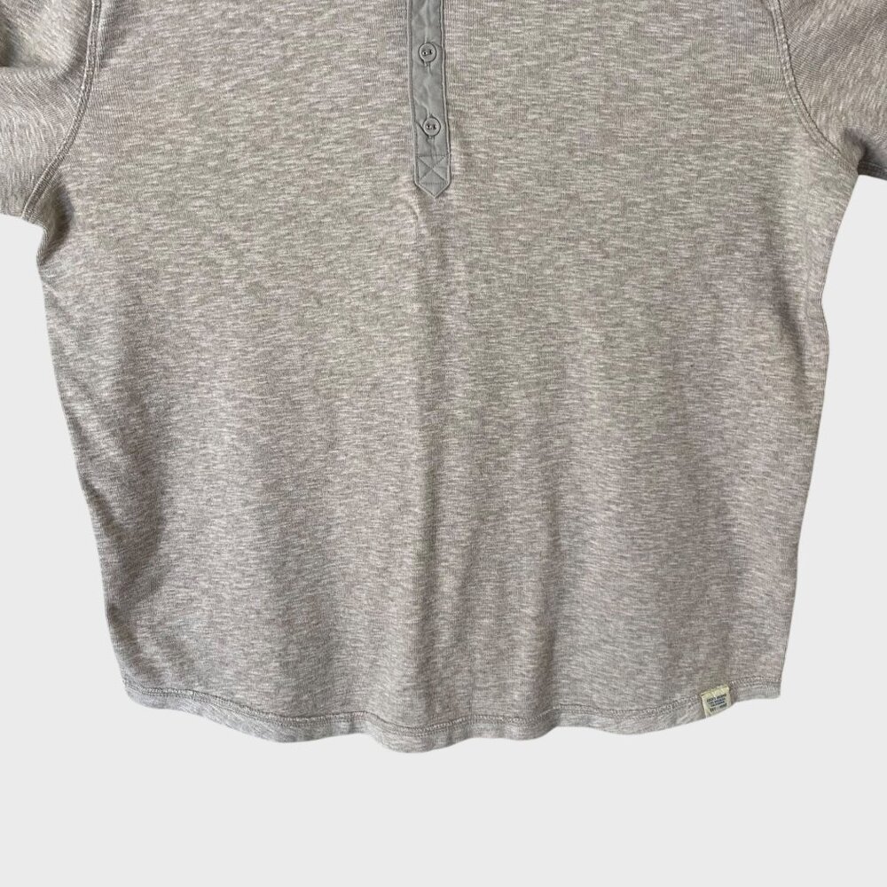 Lucky Brand Twisted Slub Heathered Henley Shirt Beige Men's XL Long-Sleeve Tee - Picture 6 of 13